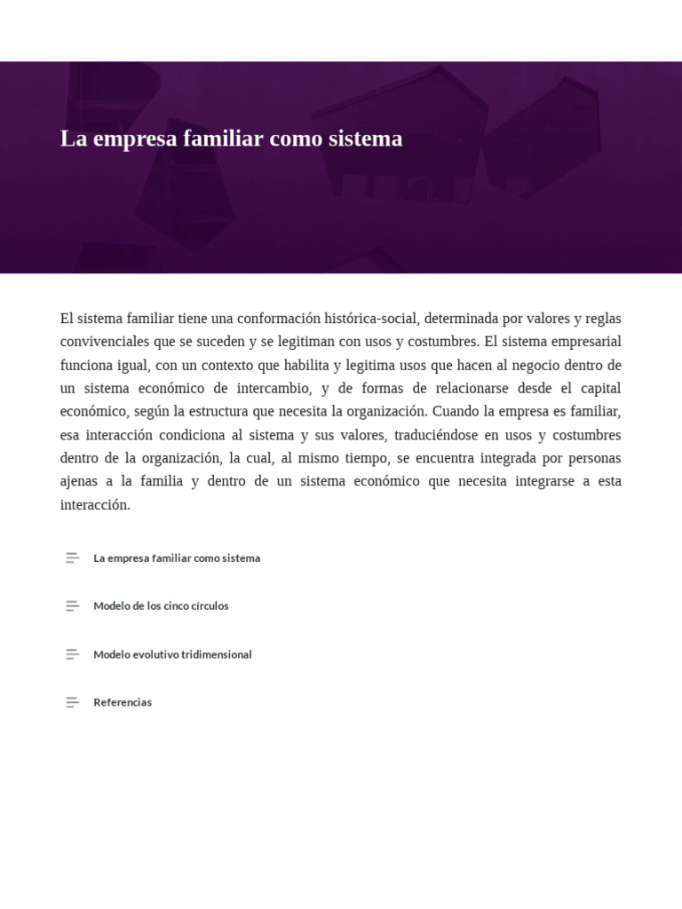 La Empresa Familiar Como Sistema (Lectura 2) | PDF | Business ...