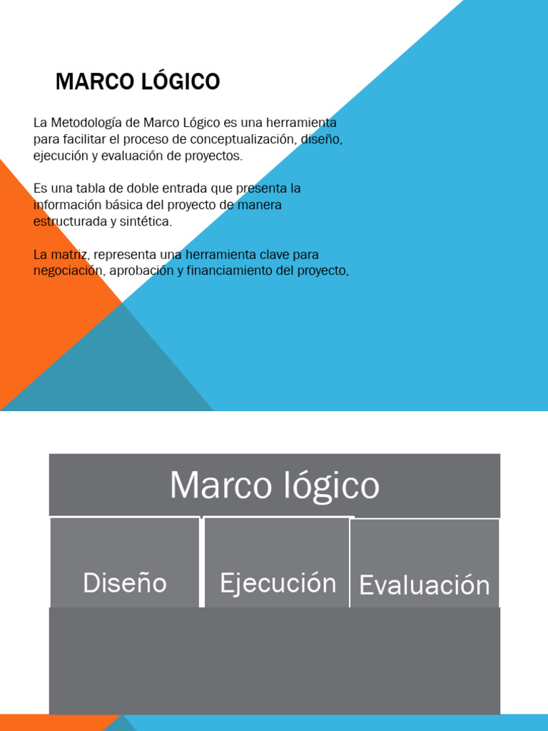 Marco Lógico: Diseño y Evaluación de Proyectos | PDF | Diseño