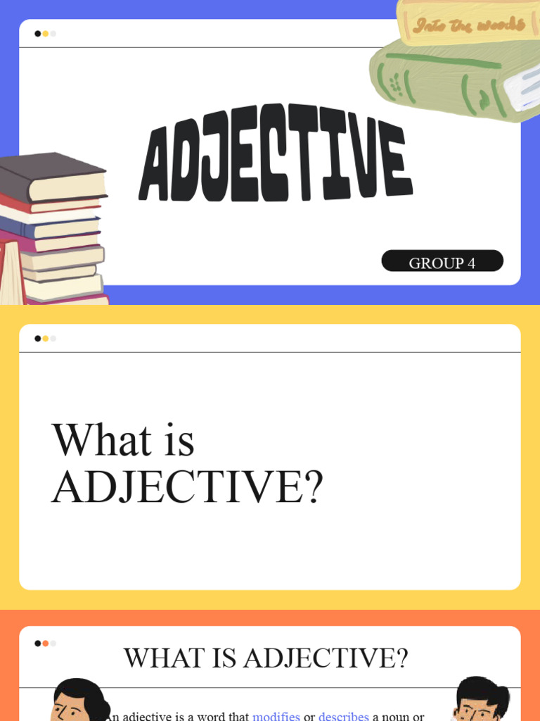 Understanding Adjectives and Their Types | PDF | Adjective | Noun