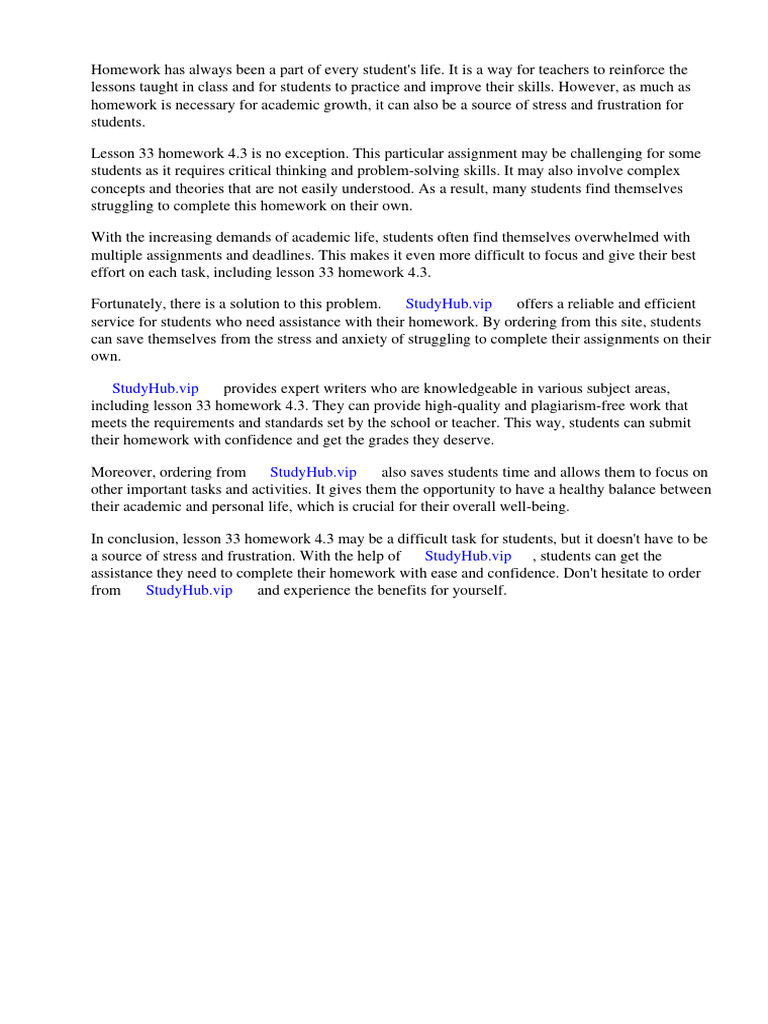 Lesson 33 homework 4 3 pdf homework mathematics