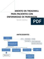 Entrenamiento en treadmill mejora parámetros de marcha en EP