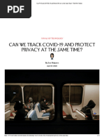 Can We Track COVID-19 and Protect Privacy at The Same Time - The New Yorker