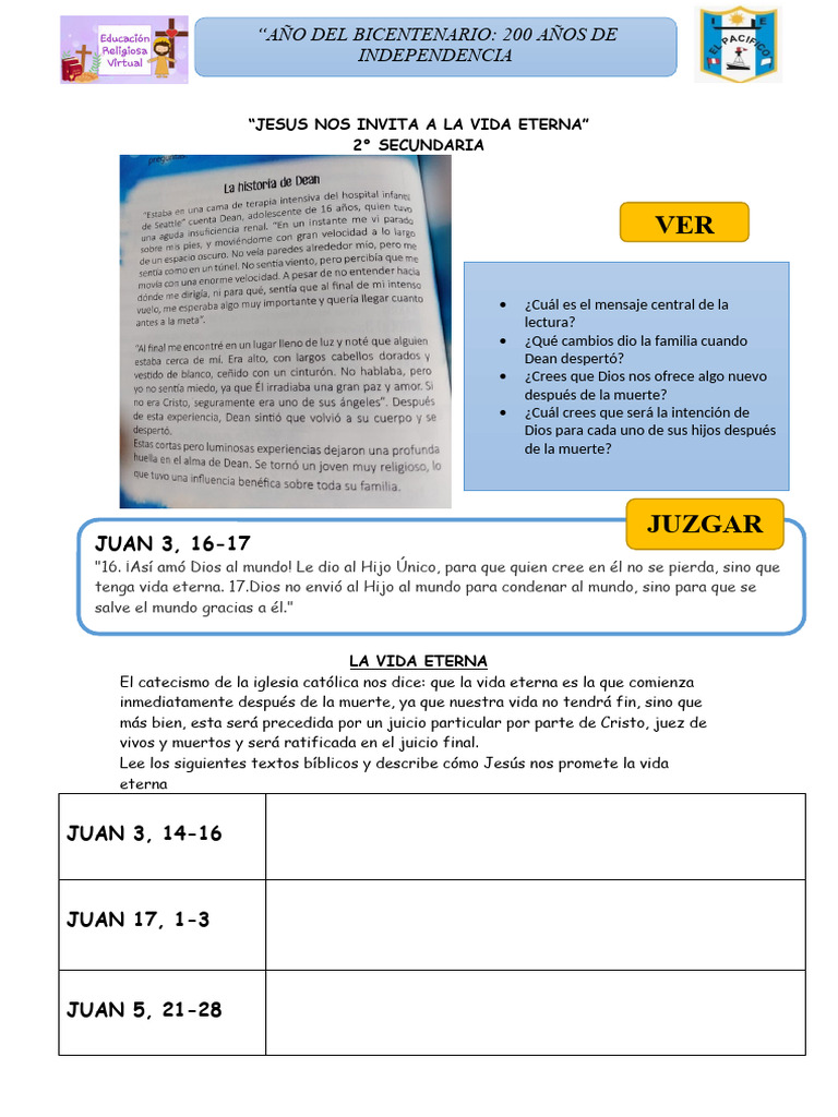 Jesús Nos Invita A La Vida Eterna | PDF | Vida eterna (cristianismo ...