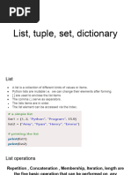 List, Tuple, Set, Dictionary-7