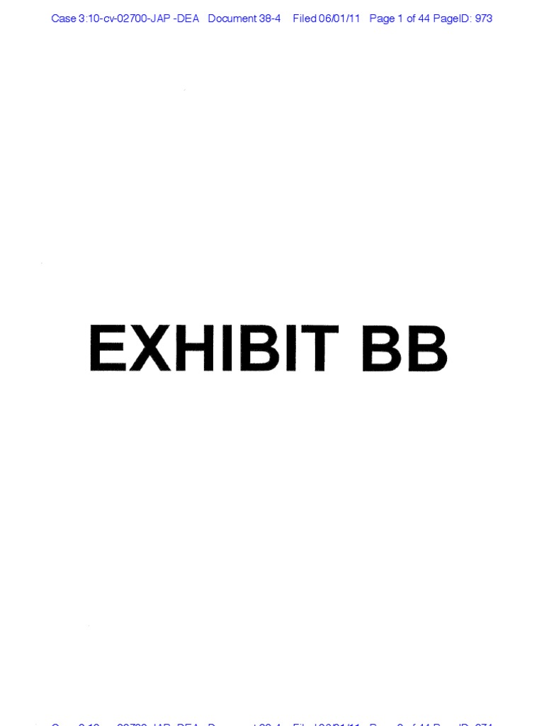 2011-06-01 Stepanski Amended Complaint Against Oracle Exhibits BB-EE ...