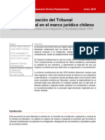 Institucionalización del Tribunal Constitucional en el marco jurídico chileno. Establecimiento y cambios a su integración y facultades desde 1970 (BCN.cl, jun2019)