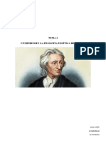 Tema 4 L'Empirisme I La Filosofia Política Britànica: Elsa Yuste 2n Batxillerat 2n Trimestre