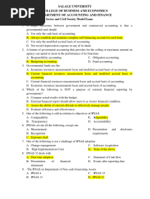 Accounting For Public Sector and Civil Model Exit Exam1