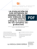 Evolución de Estudios de Grabación - Desde Los 50 Hasta Hoy