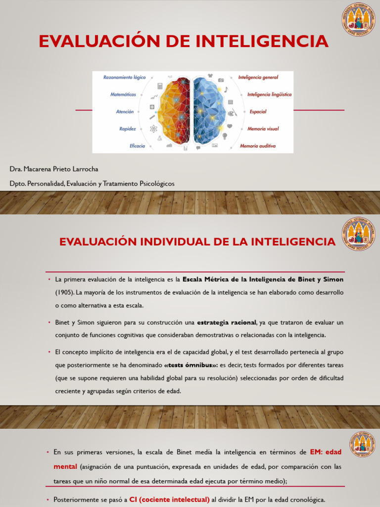 Evaluación de la Inteligencia: Métodos y Teorías | PDF | Inteligencia ...