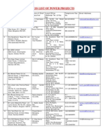 Address List of Power Projects (10 Feb 2011)