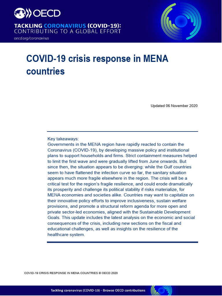 MENA COVID-19 Crisis Response Overview | PDF | Fiscal Policy | Foreign ...