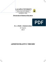 UG - B.A. - Public Administration (English) - B - A - Public Administration - 106 23 - Administrative Theory