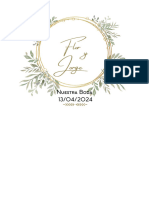 Tarjeta (Vertical) Invitación Boda Floral Beige Verde Dorado - 20240326 - 205205 - 0000