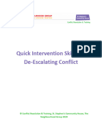 2020 Online Manual Quick Intervention Skills for de-Escalating Conflict