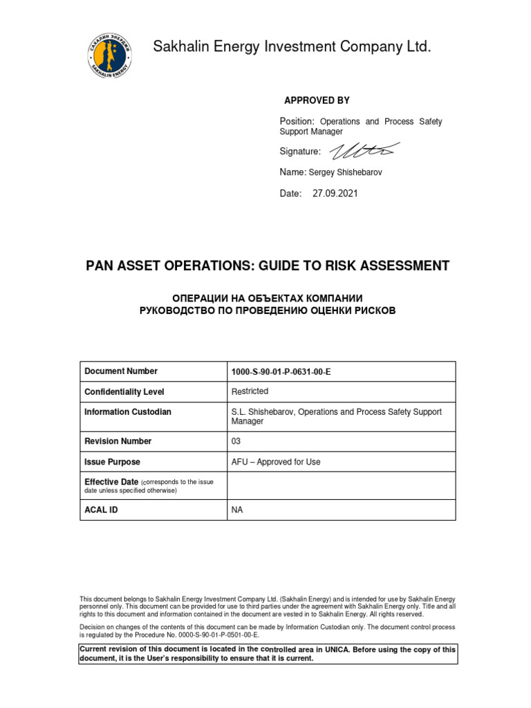 Pan Asset Risk Assessment Guide | PDF | Risk | Risk Assessment