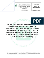 PLAN DE CARGA Y AMARRE DE SUBESTRUCTURA Y PILOTES XANAB-201 - Rev.01