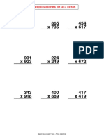 Multiplicaciones de 3x3 Cifras