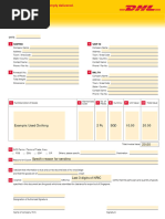 DHL Express Invoice Sample