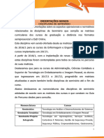 Orientações Disciplinas de Seminário - AEDU 2018