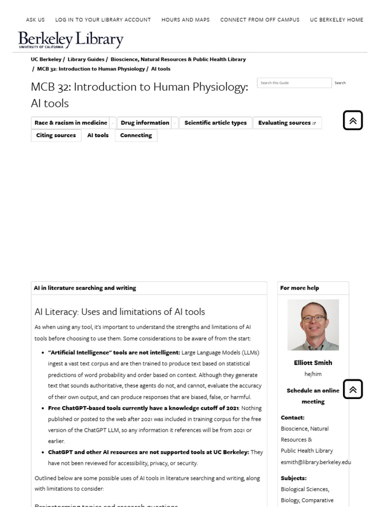 AI Tools MCB 32 Introduction To Human Physiology Library Guides at UC Berkeley Download