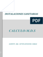 Instalaciones Sanitarias: Calculo-M.D.S