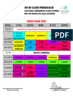 Horario Quinto Grado