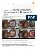 Aula de Português - Análise de Preços Entre Ovos de Páscoa e Barras de Chocolate