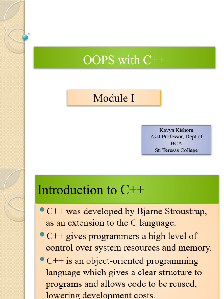 CPP - Module 1 - Part A | PDF | C++ | Data Type