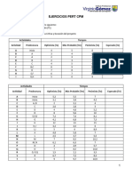 Ejercicios PERT CPM