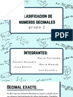 Exposición de Clasificación de Números Decimales