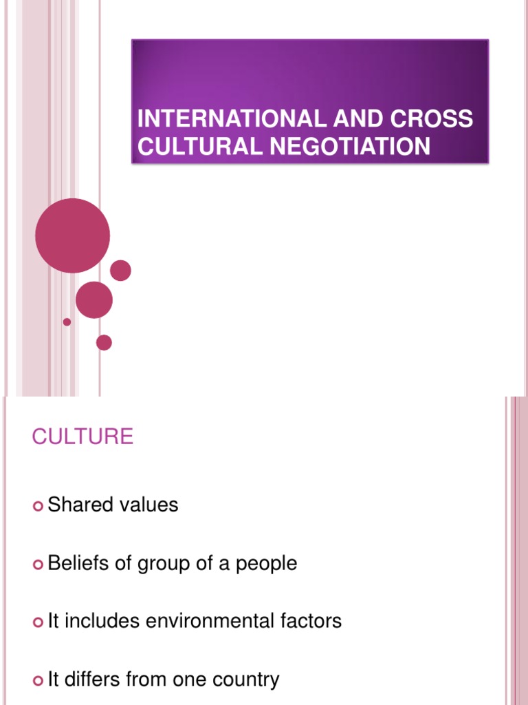International Negotiation Guide | PDF