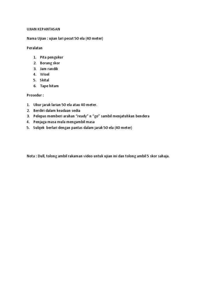 Ujian Kepantasan Pdf