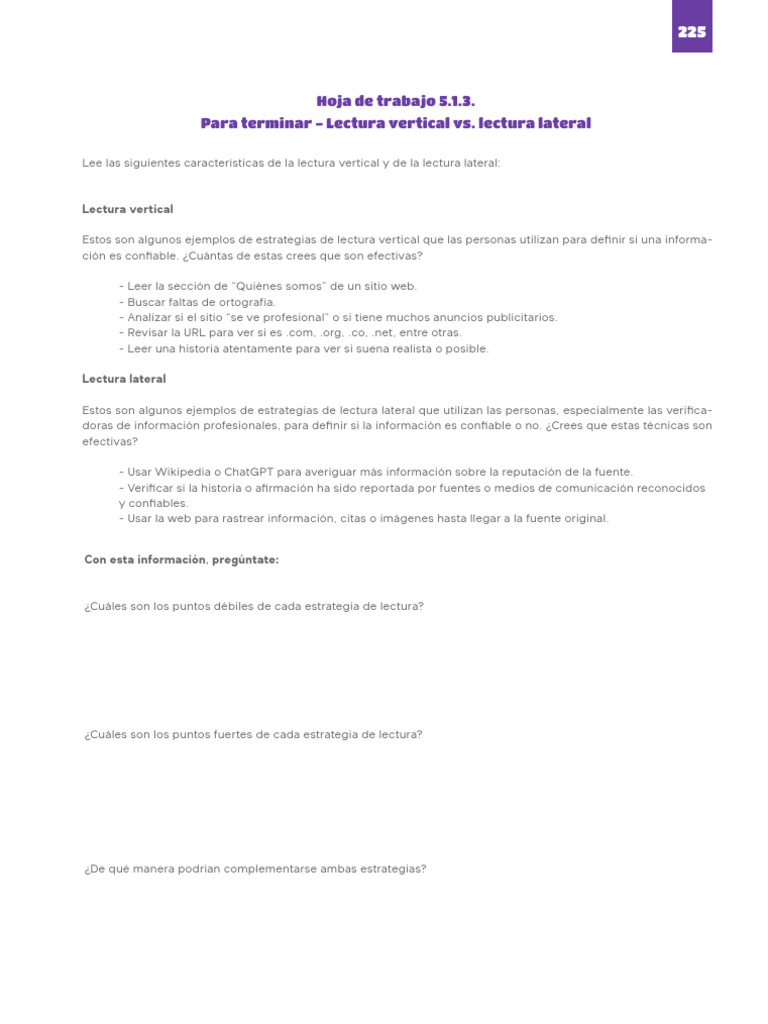 Estrategias de Lectura: Vertical vs Lateral | PDF | Crecimiento ...