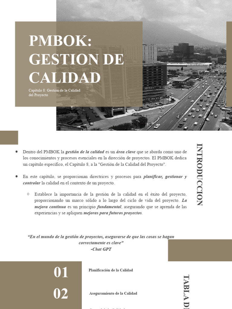 Pmbok - Gestion de La Calidad | PDF | Gestión de la calidad | Estadísticas