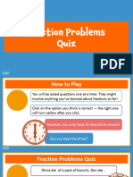 Fractions Problems Quiz (Year 3)_M2PAT107