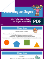 Describing 2D Shapes (Year 3) - M2PAT151