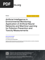 Artificial Intelligence in Environmental Monitorin