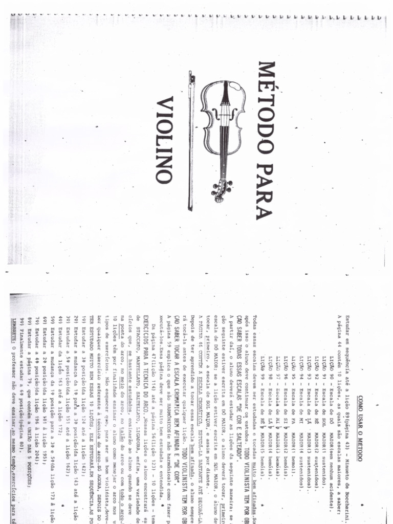 Metodo para Violino | PDF