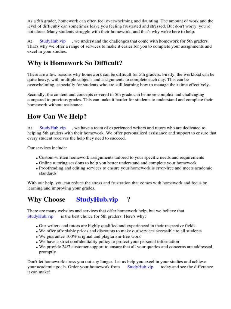 Homework Pages for 5th Graders | PDF | Worksheet | Homework