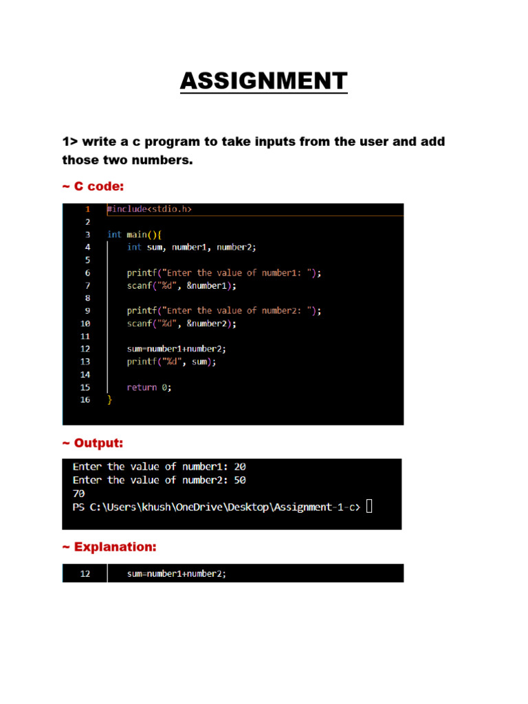 Assignmen of C Language | Download Free PDF | Triangle | Computer ...