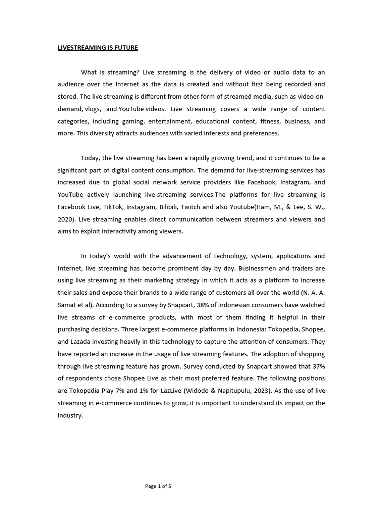 Impact of Livestreaming on Shopping Decisions | PDF | Streaming Media ...