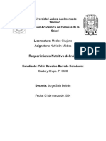 Requerimiento Nutritivo Del Niño: Universidad Juárez Autónoma de Tabasco División Académica de Ciencias de La Salud