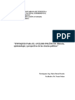 ENSAYO de ENFOQUES PARA EL ANÁLISIS POLÍTICOS Historia, Epistemología y Perspectivas de Las Ciencias Políticas