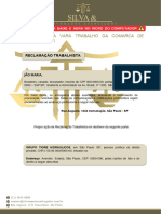 Petição Inicial Reclamação Trabalhista ? ?