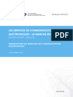 1 - Étude de L - ARCEP Sur Le Marché Entreprise Des Services de Communications Électroniques