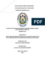 Monografia - Reutilización de Residuos Plásticos Polietileno de Tereftalato (Pet) Como Base para La Elaboracion de Ladrillos Ecológicos