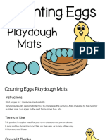 Counting Eggs Playdough Cards