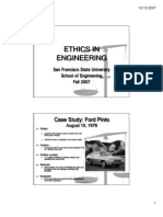 Ethics in Ethics in Engineering: Case Study: Ford Pinto