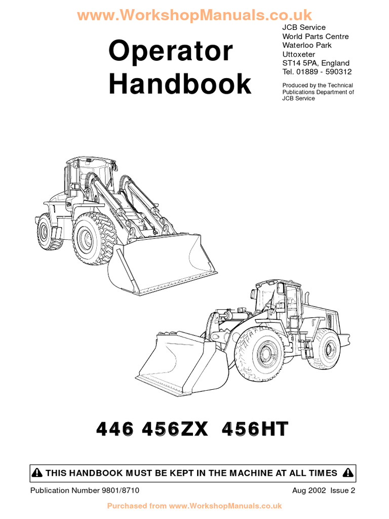 446,456 Operators Manual | PDF | Loader (Equipment) | Truck